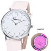 Kvinnor Genève Thermochromic Watches Temperaturbyte färgklocka Fashion Leather Watch Simple Ladies Casual Quartz Wrist2884824