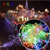 LED Guirlande Lumineuse 5M 10M 20M 30M 50M 100M EU Plug AC220V Noël Lumière De Vacances Étanche Lumières De Noël 9 Couleurs Décoration Lampe