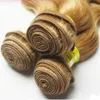 Yuntian Brazylijski Ciało Fala Hair Extensions 100% Remy Ludzkie Włosy Wiązki Wiązki Strawberry Blonde Darmowa Wysyłka 3 Wiązki