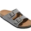 Sandali piatti da uomo Scarpe casual da donna Doppia fibbia Marchio famoso Arizona Summer Beach Pantofole in vera pelle di alta qualità con scatola originale