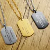 Philippians 4:13 STRENGTH Bible Verse Dog Tag Pendant Necklace Necklace in Stainless Steel - Silver، Gold، Black