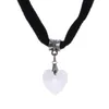 Heart Crystal Choker Necklace Goth Vintage Gothic Velvet Victorian Lace Necklaces Steampunk collares bib Bar Necklace