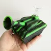 Creative Design Mini Zbiorniki Styl Silikonowe Rury Dla Palania Z Szklaną Miską Nieprzeciwka Wodna Pipe Bong Do Wax Oil Suche Herb Darmowa Wysyłka