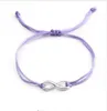 10pcs/lot 8 Infinity symbol Braid Bracelets Braided Rope Lucky Jewelry Red Bracelet