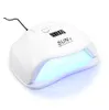 54W UVLED Lamp Nail Dryer Potherapy Fingernail Toenail Nail Gel Polish Curing Lamp Professional Manicure Pedicure Machine5296387