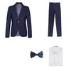 Good Looking Boys Wedding Attire Elegant Style Colour Stripe Performance Stage Show Boys Suits Peaked Lapel Three To Five Pieces Clothing