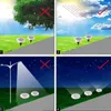 Outdoor Garden Solar Ground Lamps 8LEDs Waterproof Landscape Lawn Pathway lights for Garden Driveway Walkway Yard Garage Patio