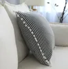 Bonito pompons cojines decorativos para sofá amarelo capa de almofada cinza cadeira geométrica chaise throw pillow case 45 cm