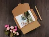 Kraft Paper Postcard Buste Photo Package Case Gift Box Brown Balck White Cardboard Photo Packaging Box