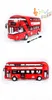 Alloy bilmodell leksak, London två-däck buss med lätt ljud, dragkedja, hög simulering, för fest barns födelsedag "gåva, samling, dekoration