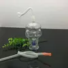 Smoking Pipe Mini Hookah glass bongs Colorful Metal Shape Transparent Skeleton Glass Water Smoke Bottle