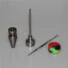 Handverktyg Ställ in 10mm 14mm 18mm Domeless GR2 Titan Nagelkolhydrat Silikonburk för glasbongoljeriggar