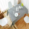 tablecloth cotton linen rural square tablecloths rectangular dinner table cover table cloth coffee table home textile black gray