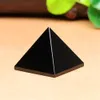 Natural Antique Black Obsidian Egypt Pyramid Paperweight Feng shui Egyptian figurines miniatures craft gift for home decor1456622