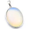 LuckyShine Sieraden Hoge Kwaliteit Klassieke Ovale Opaal Regenboog Moon Gems 925 Verzilverd Hanger Ketting Amerikaanse Weddings Accessory Sieraden