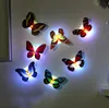 Kolorowe LED Lights Naklejki Ścienne Łatwe Instalacja Motyl Dragonfly LED Night Light Dla Dzieci Baby Sypialnia Party Boże Narodzenie LED Lampa