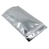 50Pcs 15x22cm Clear Silver Stand Up Foil Aluminum Food Storage Bags Mylar Foil Recycled Leakproof Pouches Heat Seal Zipper Packin267O