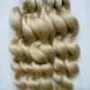 Blond Skin Weft Människohår lös våg 40st Tape In Extension Remy Hair Dubbelsidig Tejp Hår 16" 18" 20" 22" 24"