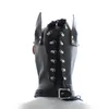 Sexy Bdsm Bondage Gancho Fetiche Laceup Boca Cão Máscara Brinquedos Sexuais Para Mulher Casais Restrições Adulto GamesPU Capa De Couro Mask2192638