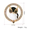 Moda Rhinestone Kryształ Emalia Broszka Ubrania Akcesoria Noc Owl Insect Broszki Szpilki Biżuteria Dla Sukienka Darmowy Statek