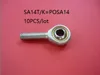 10pcs/lot SA14T/K POSA14 14mm rod ends plain bearing rod end joint bearing