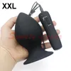 Super Big Size 7 Modalità Vibrante Butt Plug in silicone Grande vibratore anale Enorme plug anale Giocattoli erotici unisex Prodotti del sesso L XL XXL Y18102605