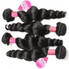 8A Loose Wave Hair 4 Bundles Unprocessed Virgin Wavy Hair Extensions Weave Brazilian Peruvian Malaysian Indian Real Human Hair Who6902759