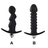 Creativo 6 stili Vibrante Plug anale Vibratori in silicone Dildo G-Spot Butt Plug Massaggiatore per donne Uomini Prodotti del sesso Giocattoli