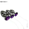 Zerosky Anal Plug Pénis Anneau Électro Choc Hôte Câble Dick Agrandir Cock Rings Sex Toys pour Hommes Électro Stimulation Massage Y1892803