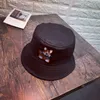 Causy Mens Bucket Hat Cartoon Bear Broderade Kvinna Fiske Kepsar Koreanska Mode Sommar Kvinnor Wide Brim Casual Sun Hats