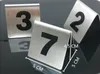 テーブル番号カード番号1-100ステンレススチール製テーブルサインカード用小型レストランホテルカフェバーツール