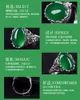 YHAMNI Original New Fashion Ring Silver 925 Jewelry Big Natural Green Gem Chalcedony Stone Adjustable Rings For Women ZR206