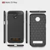 10st 2018 Nya mobiltelefonväskor för Motorola Z3 Play Carbon Fiber Heavy Duty Case för Moto Z3 Spela Backcover Gratis frakt