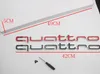 Quattro Logo Emblema Distintivo 42x3cm Auto 3D Stick ABS Quattro Adesivi griglia anteriore Rivestimento inferiore per A4 A5 A6 A7 RS5 RS6 RS7 RS Q32089429