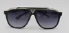 인기있는 패션 남성 여성 선글라스 스퀘어 플레이트 금속 조합 프레임 최고 품질의 안티 UV400 태양 안경 UV400 안경
