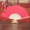 متعدد الألوان الصيف الصينية الصرفة اللون اليد ورقة المشجعين الجيب الطي الخيزران مروحة حفل زفاف لصالح بالجملة شحن مجاني