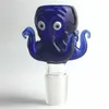14mm 18mm Bowl Glass Octopus Style Hookah Thick Pyrex Glass Bowls with Colorful Blue Tobacco Herb Water Bong Smoking Pipes