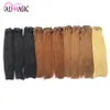 Testa piena Biondo Nero # 4 Clip marrone scuro nelle estensioni dei capelli umani Diritto serico 100g Capelli Remy indiani malesi brasiliani 10 "- 24"