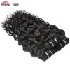 Ishow 8-28inch Water Wave Hair Extensions 3/4/5Pcs Wholesale Brazilian Hair Weave Bundles for Women All Ages Natural Color Black