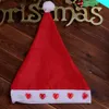 LED light flash Red Santa Claus Hat Ultra Soft Plush Christmas Cosplay Hats Christmas Decoration Adults Christmas Party Hats7454569