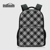 3D impressão mochila para escola xadrez laptop portátil bolsas para adolescentes 17 polegadas faculdade bookbags feminino bagpack colegial schoolbags