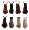 22'' Long Fake Hair Curly Synthetic Ponytail Light Brown Drawstring Clip In Ponytail Hair Heat Resistant Hair Tail