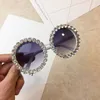 Büyük boy güneş gözlükleri kadınlar yuvarlak vintage lüks rhinestone gözlükleri bayanlar güneş gözlükleri kadın güneş gözlükleri oculos de sol