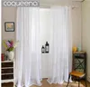 Barato Branco liso pura cortinas para a cozinha da sala de visitas da sala de visitas cortina de tule cortina da porta de Voile drapeia o tratamento