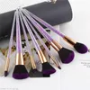 7st / set Rhinestone Glitter Crystal Makeup Brushes Set Diamond Pro Highlighter Penslar Blusher Brush Make Up Mermaid Makeup Brush