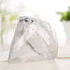 Wrap prezent 48 sztuk / partia Przezroczyste Plastikowe Kształt Diament Kształt Cukierki Clear Wedding Favor Pudełka Posiadacze Givea Boda1