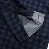 Camicie casual da uomo Camicie da uomo in denim scozzese a maniche lunghe con colletto rovesciato Camicia in cotone sottile primavera autunno