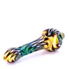 5.2 Inches Colorful stripes glass pipes smoking 80g Tobacco Pipe with wholesale price