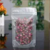 Retail 100Pcs/Lot Stand Up Matte Clear Plastic Food Nuts Snack Powder Storage Bag Doypack Zip lock Valve Packaging Pouches Bag