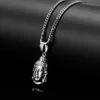 Fashion Men Small Buddha Pendant Necklace 60cm Long Chain Rock Micro Hip Hop Jewelry Golden Silver Necklaces For Mens5035707